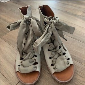 Free People Sandals with Satin Tie